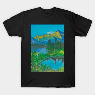 Landscape with mountains and lake T-Shirt
